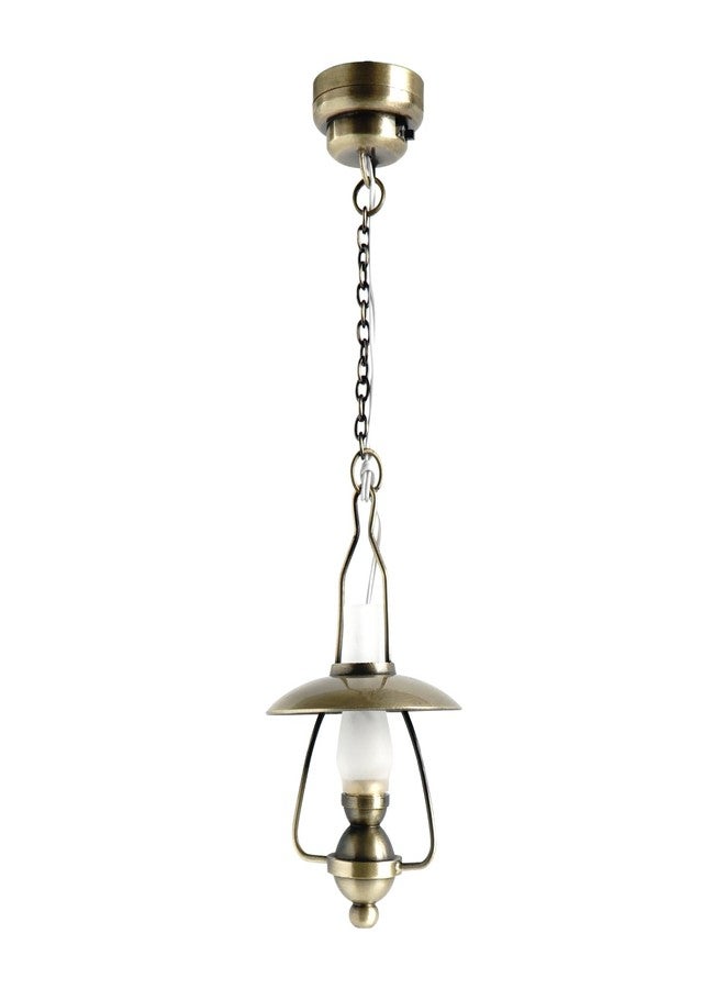 Waldosia 1:12 Scale Miniature LED Ceiling Light - Claire Style Dollhouse Fixture for Mini Rooms, Booknook or Dioramas (Brass) - Image 1